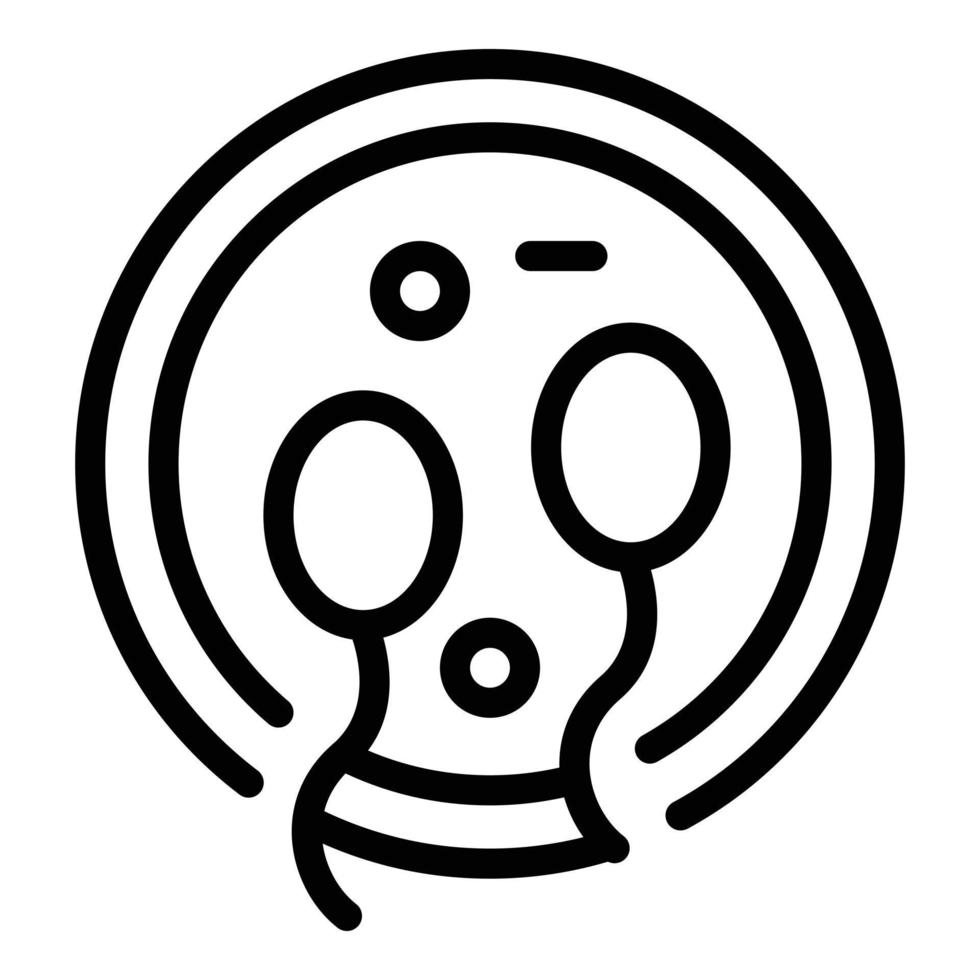 Virus cells icon, outline style vector