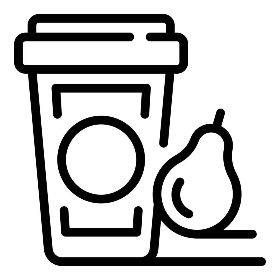 Fruit juice icon, outline style vector