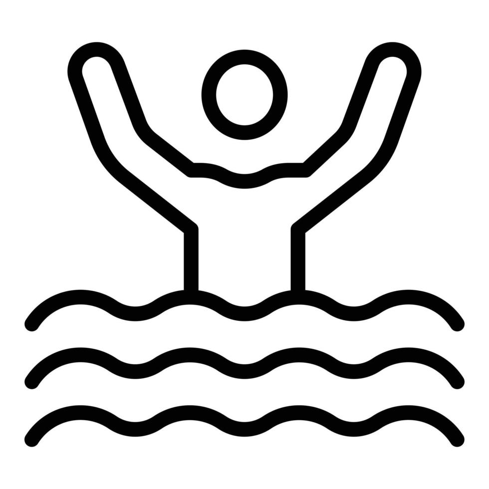 Pool sport icon, outline style vector