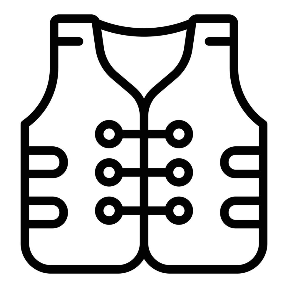 Swimming jacket icon, outline style vector