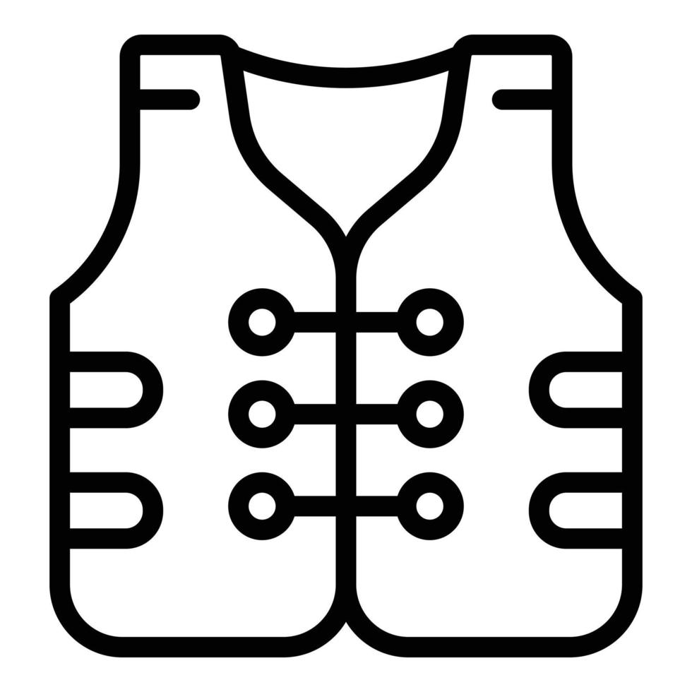 Swimming jacket icon, outline style vector