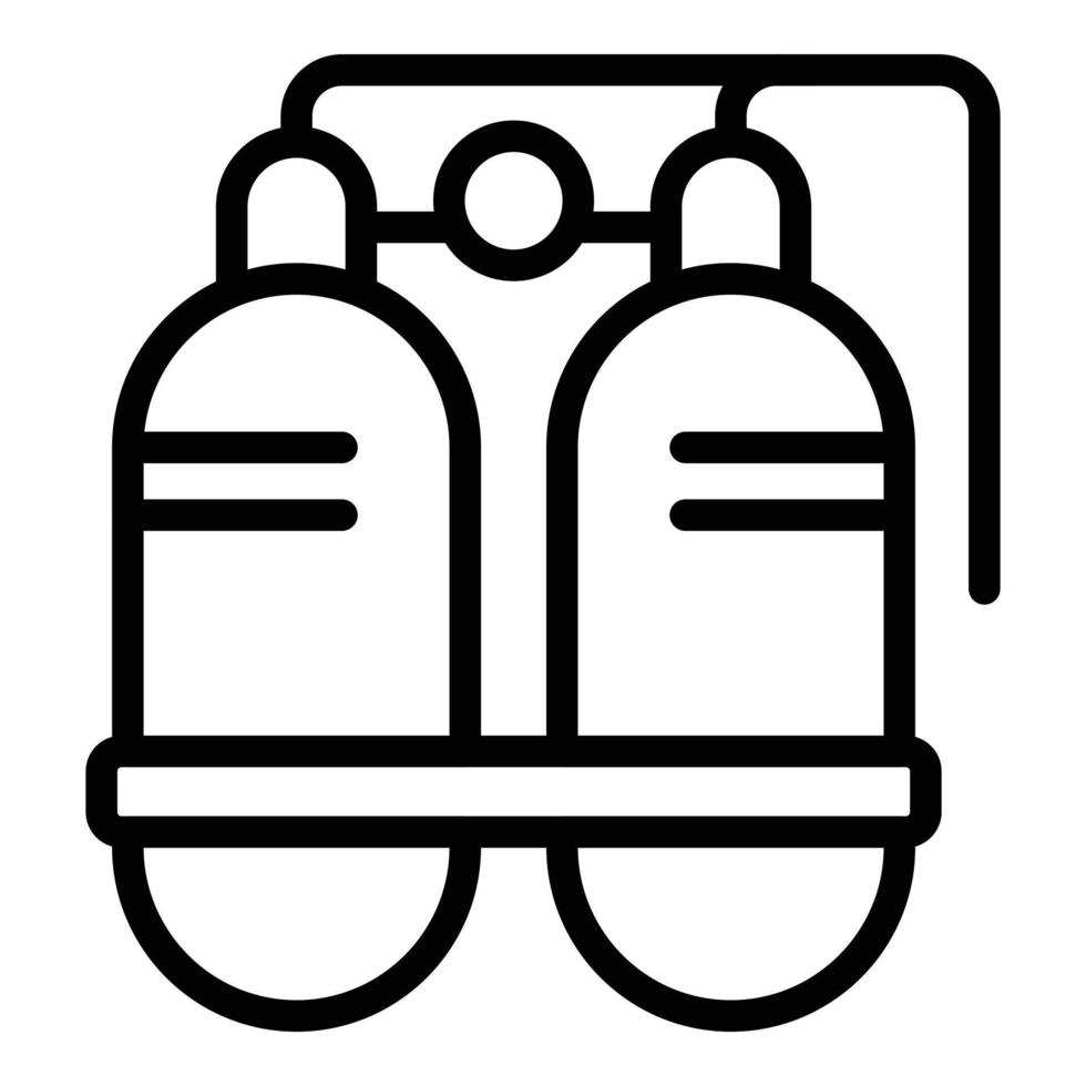 Swimming equipment icon, outline style vector