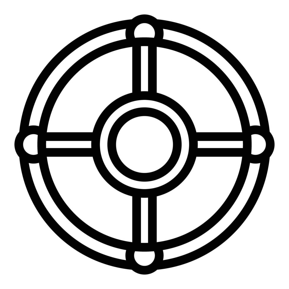Swimming tool icon, outline style vector