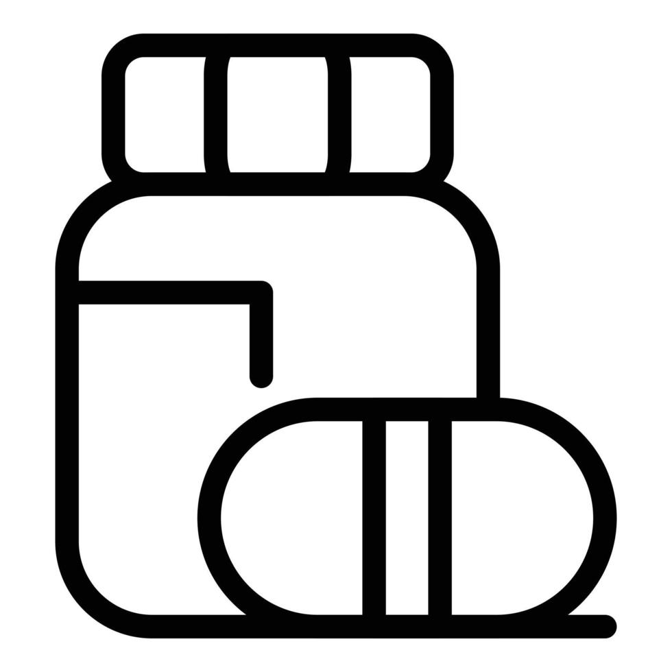 Organic vitamin icon, outline style vector