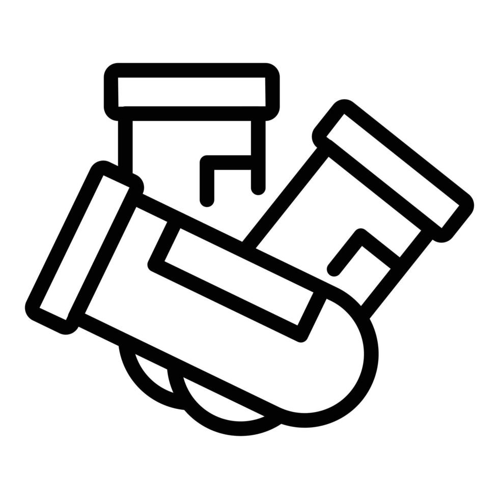 Healthy minerals icon, outline style vector