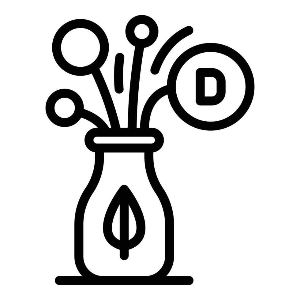 Vitamin d nutrition icon, outline style vector