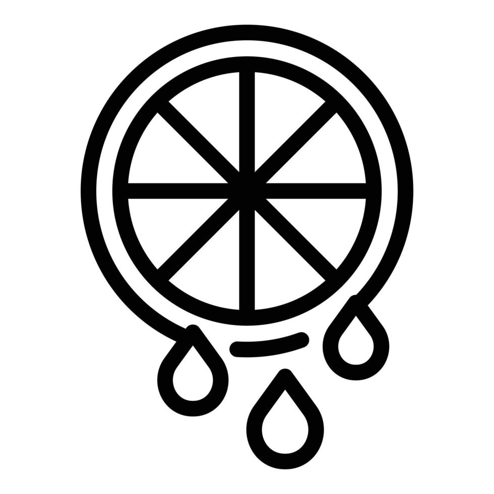 Lemon juice icon, outline style vector