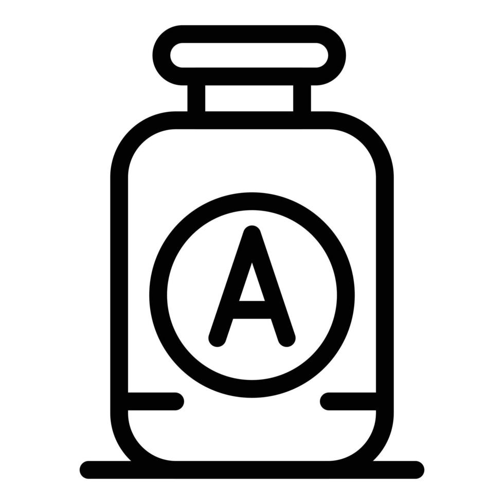 Vitamin a icon, outline style vector