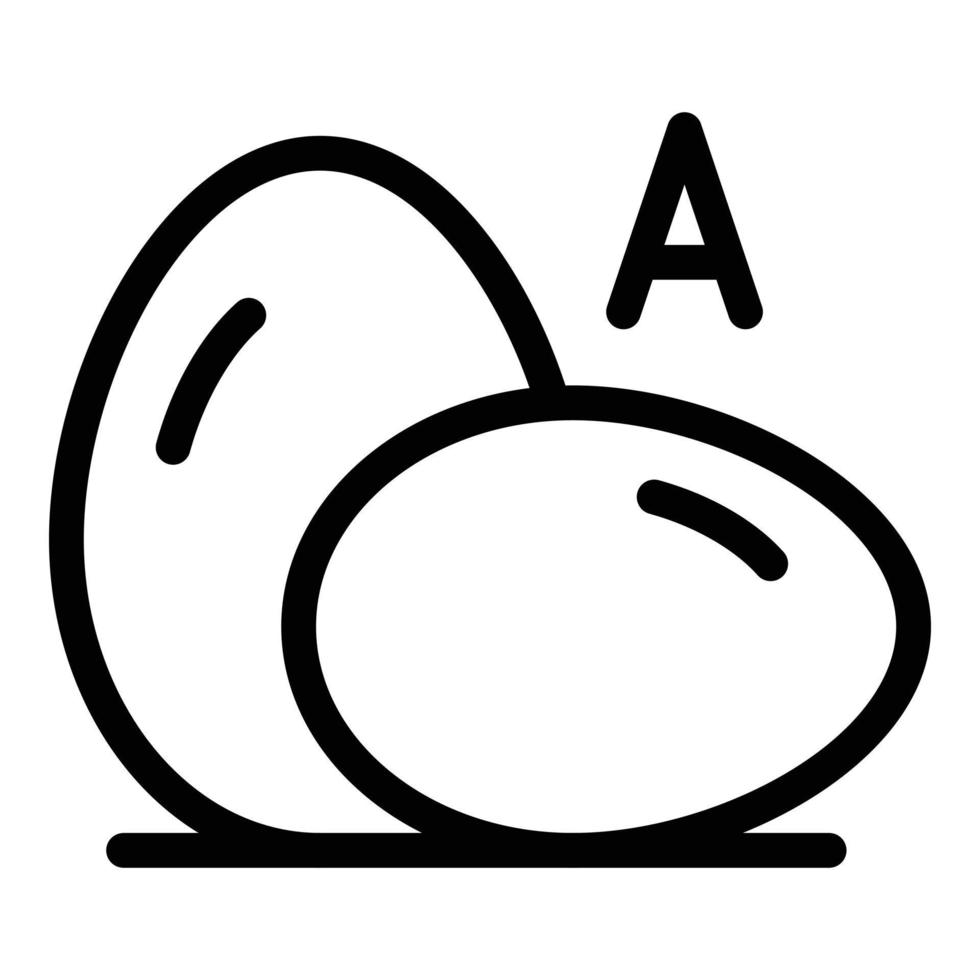 Protein eggs icon, outline style vector