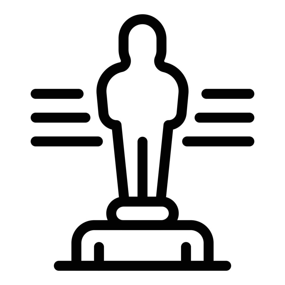 Ranking statuette icon, outline style vector