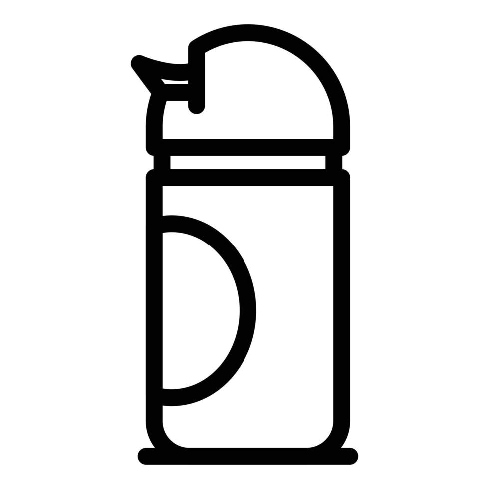 Stainless thermos icon, outline style vector