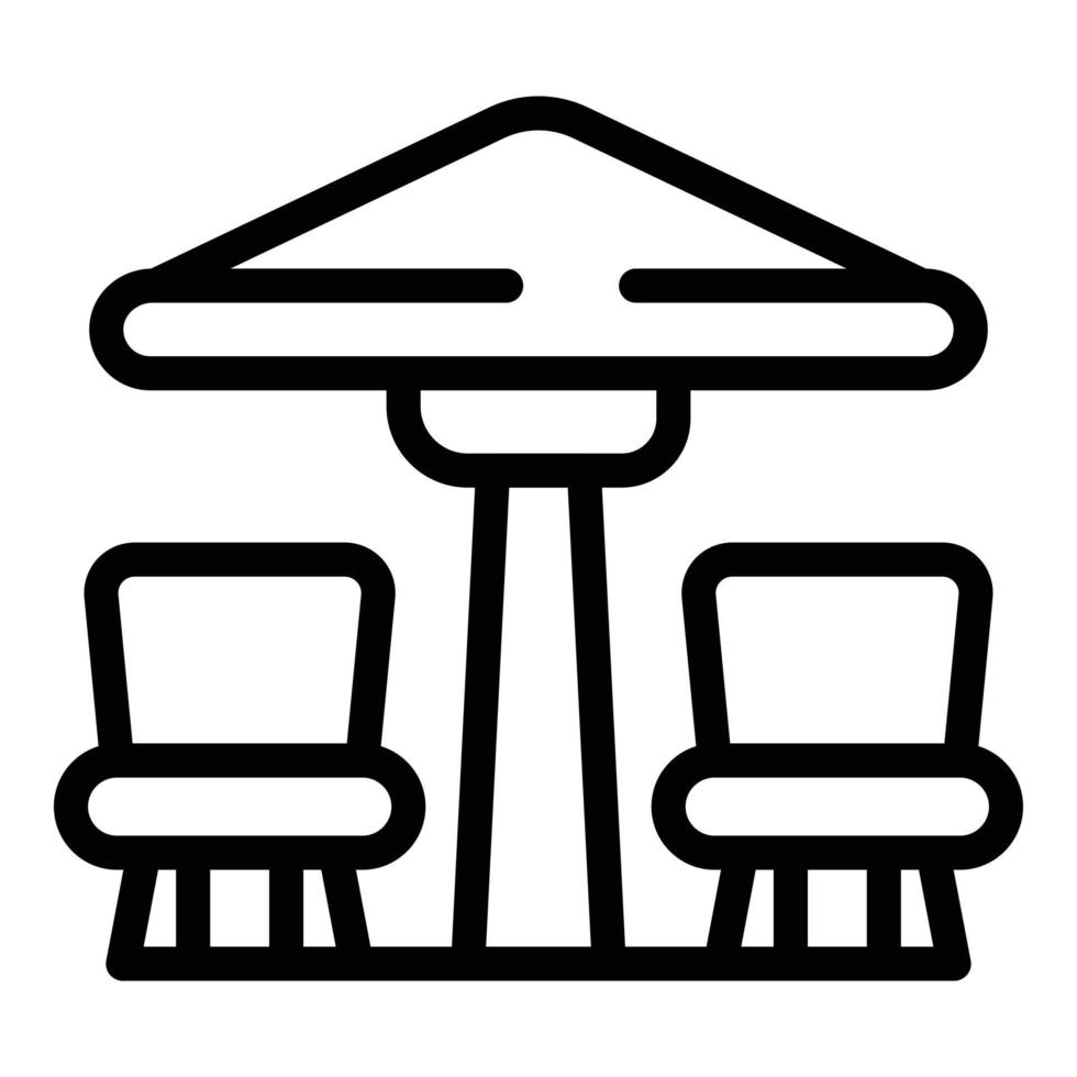 Patio furniture icon, outline style vector