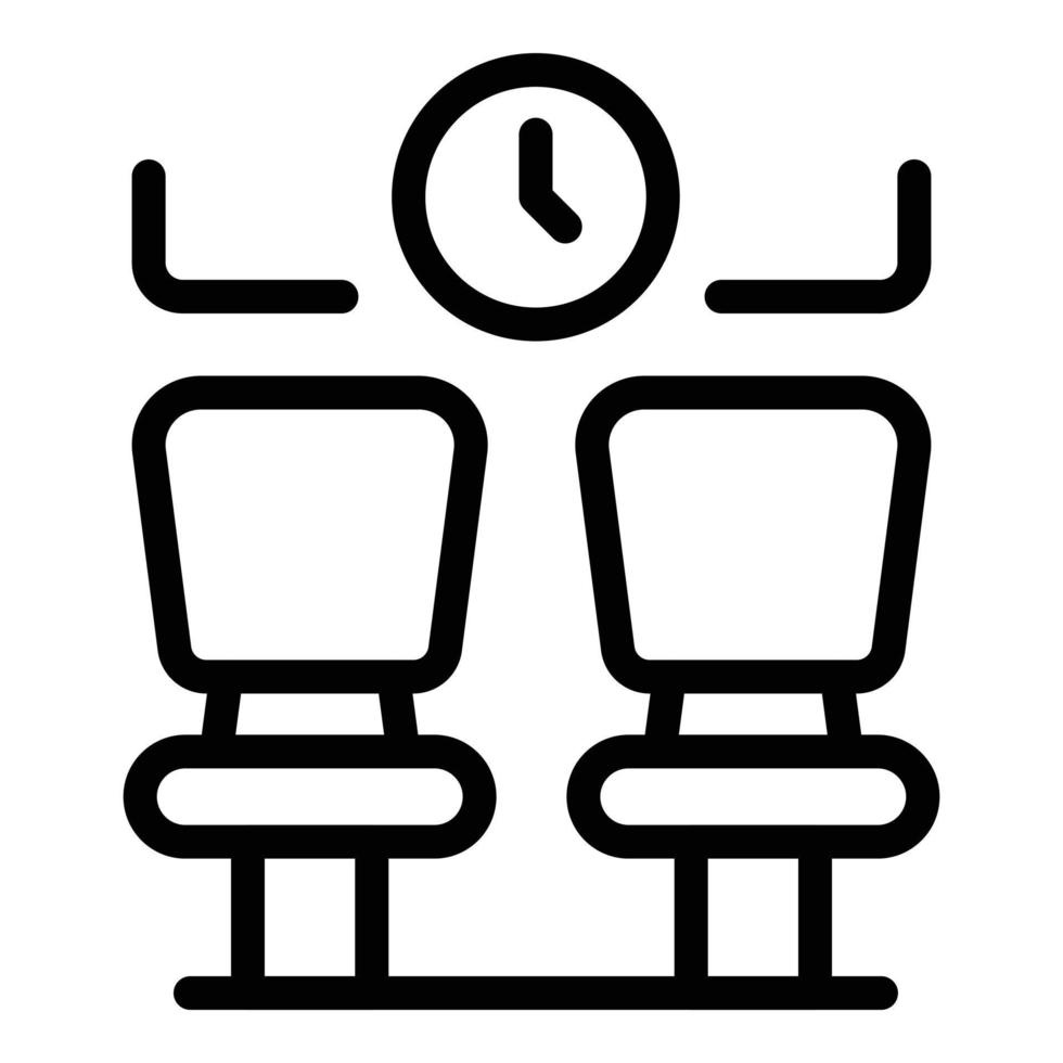 Waiting area icon, outline style vector