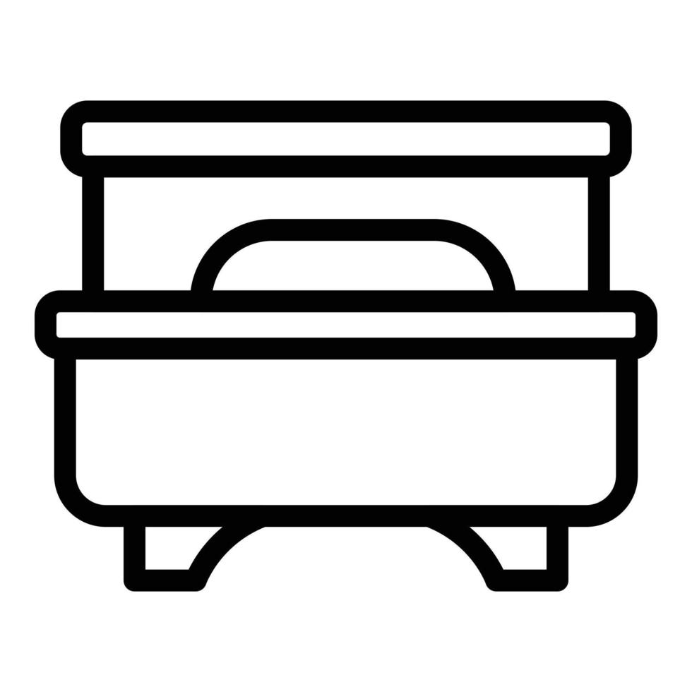 Lounge furniture icon, outline style vector