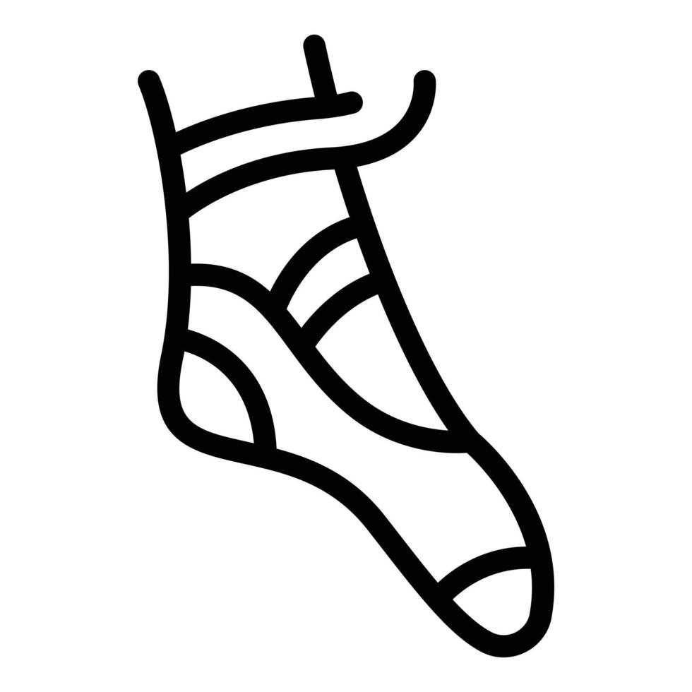 icono de deporte de ballet, estilo de esquema vector