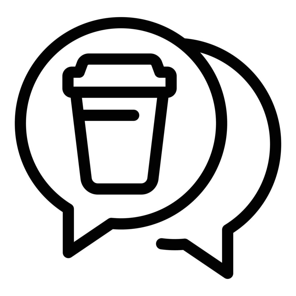 Trash chat icon, outline style vector