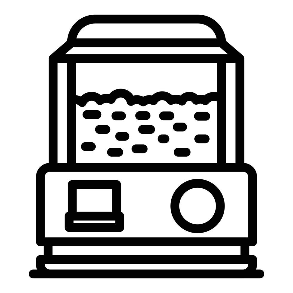 Popcorn maker icon, outline style vector