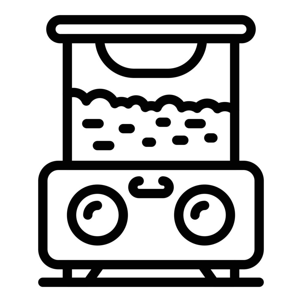 Automatic popcorn machine icon, outline style vector