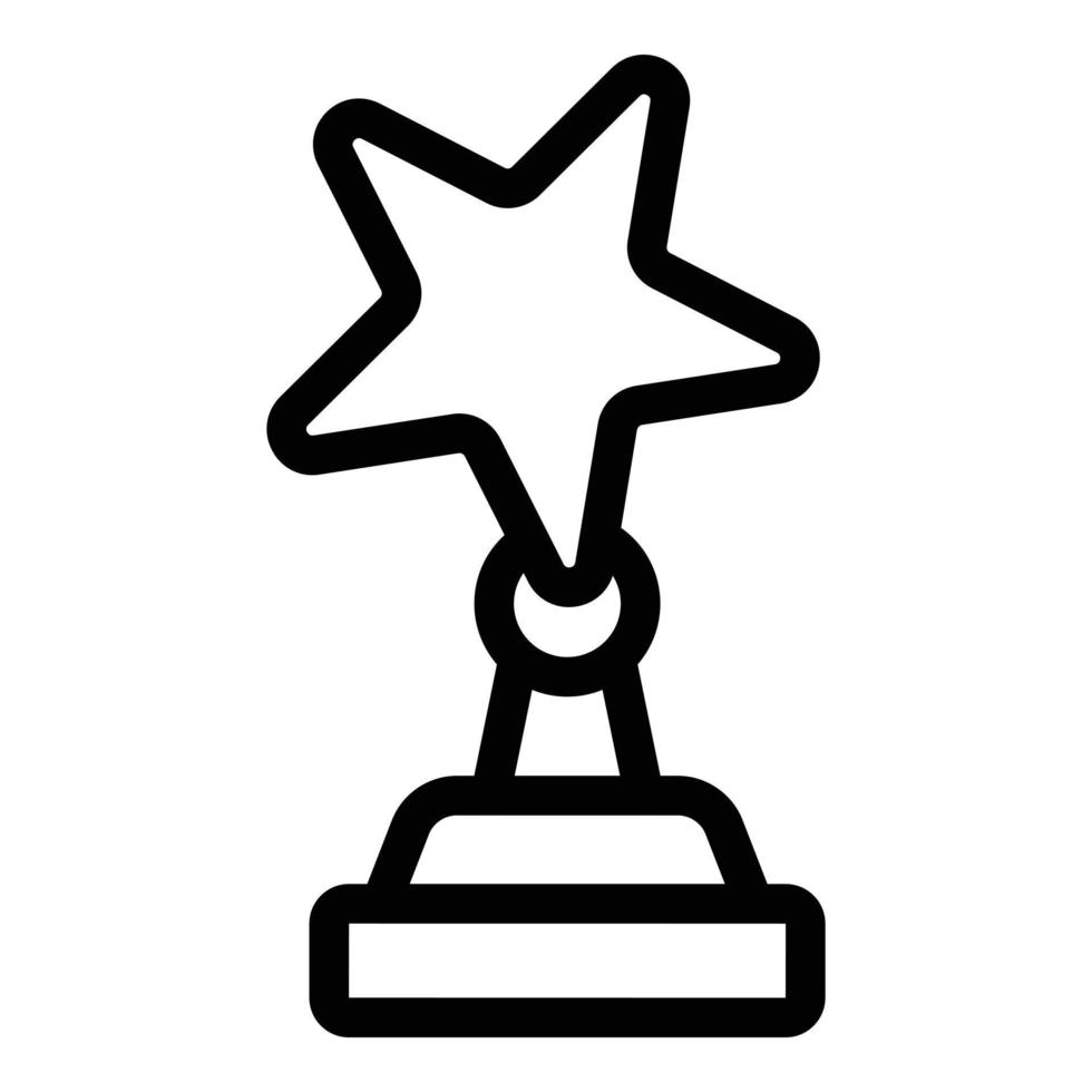 Ranking star cup icon, outline style vector