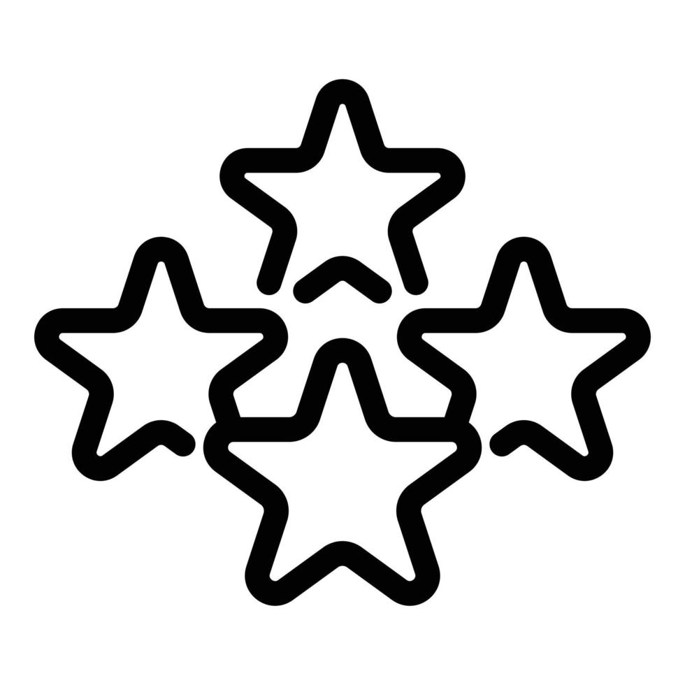 Ranking premium stars icon, outline style vector