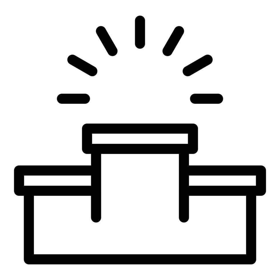 Ranking emty podium icon, outline style vector
