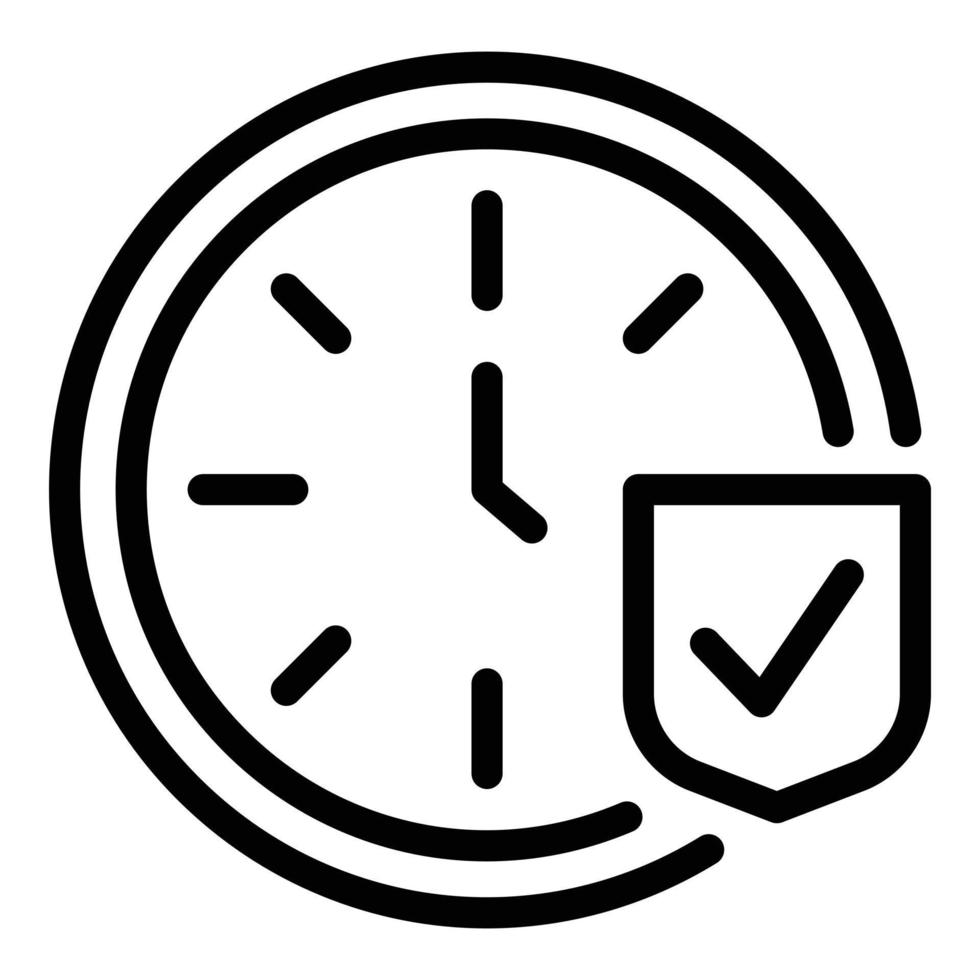 Punctuality icon, outline style vector