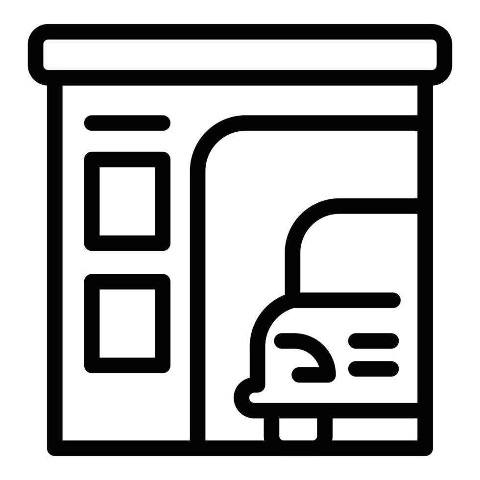 Parked vehicle icon, outline style vector