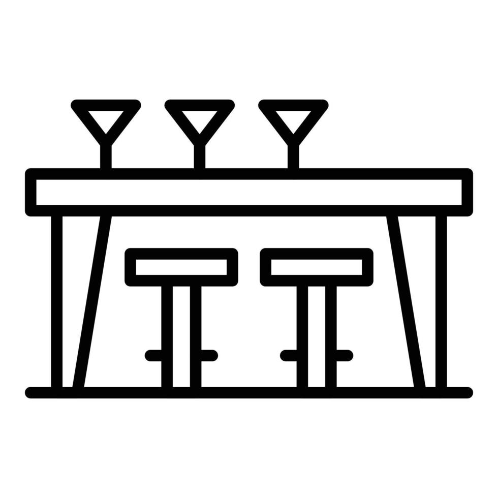 Alcohol counter icon, outline style vector