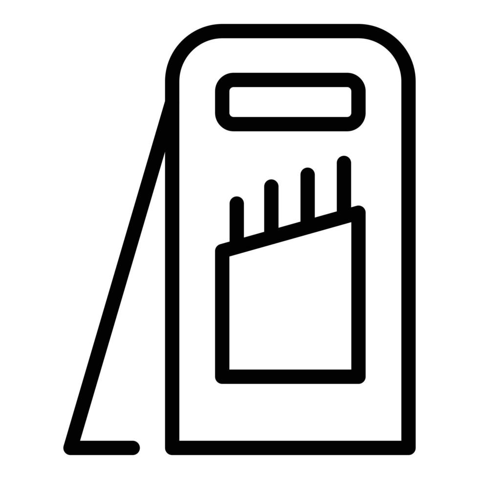 Food slicer cutter icon, outline style vector