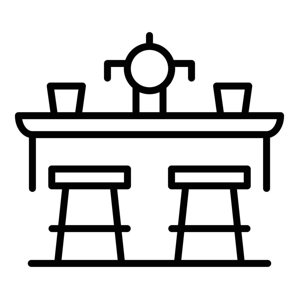 Beer counter icon, outline style vector