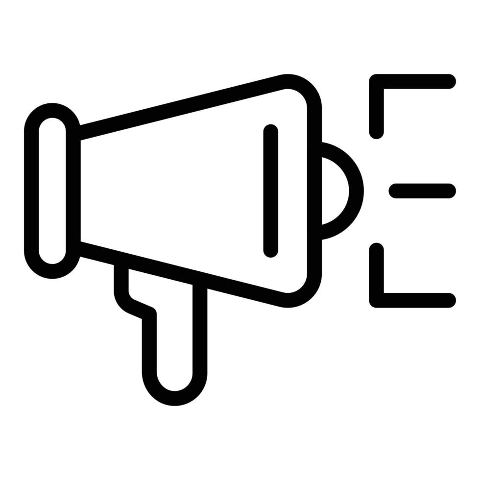 Community megaphone icon, outline style vector