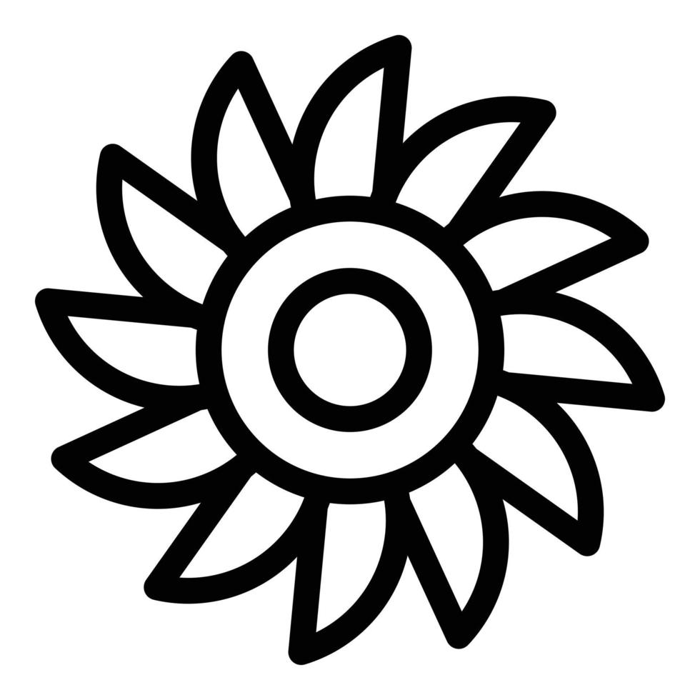 Cute flower icon, outline style vector