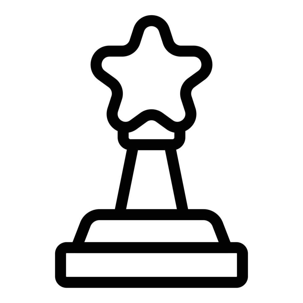 Award cup icon, outline style vector