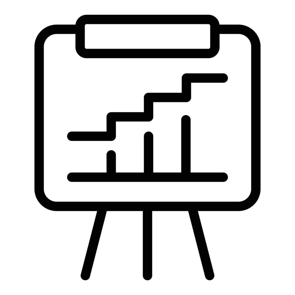 icono de informe analítico, estilo de esquema vector