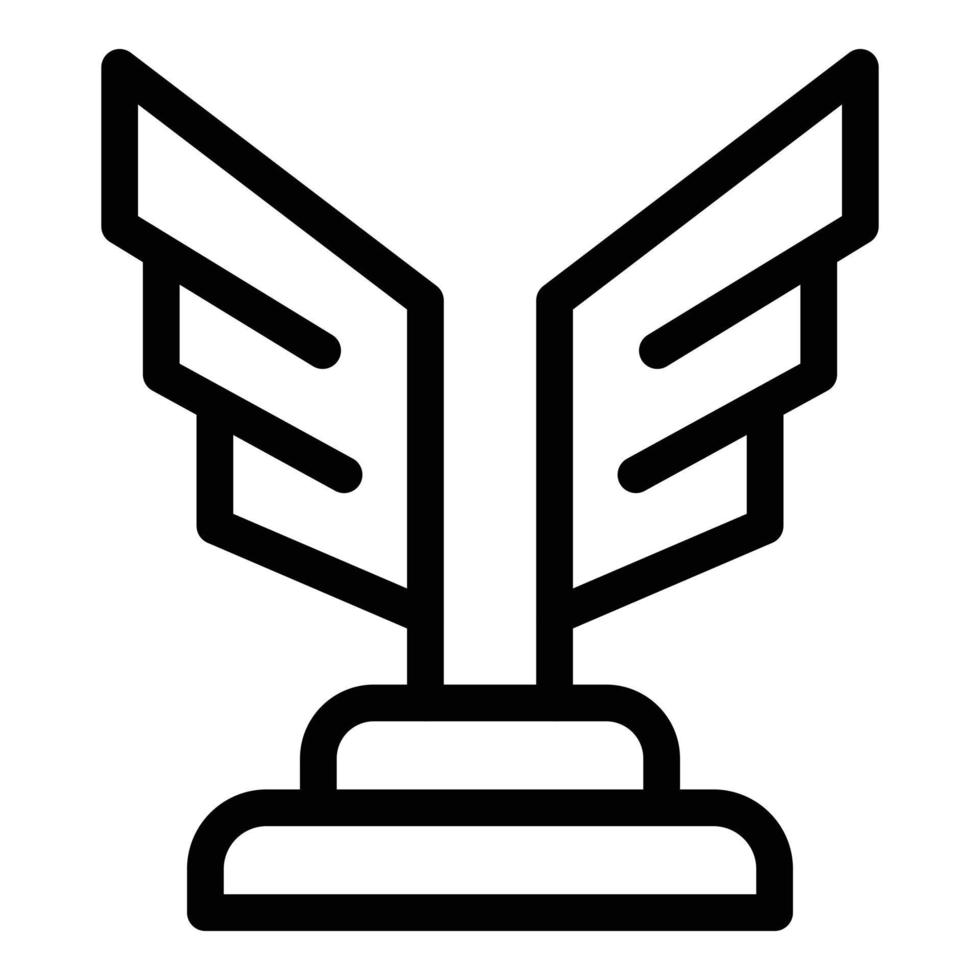 icono de copa de trofeo, estilo de esquema vector