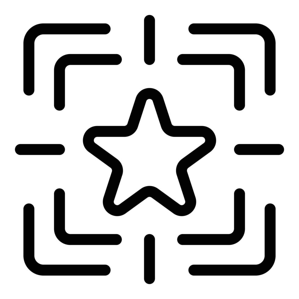 Ranking target icon, outline style vector