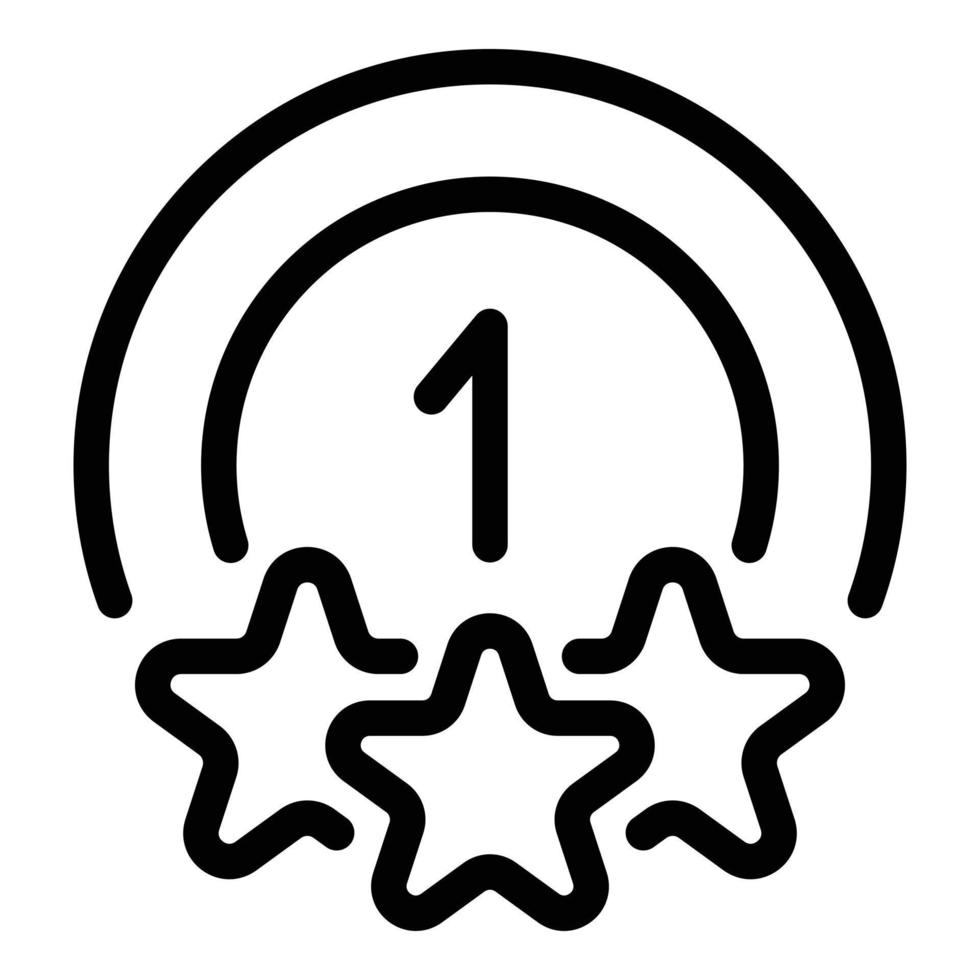 Ranking first place icon, outline style vector