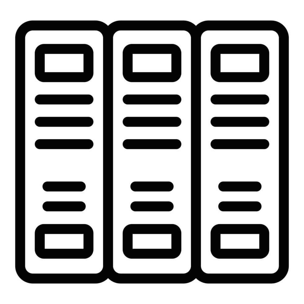 Folders business report icon, outline style vector