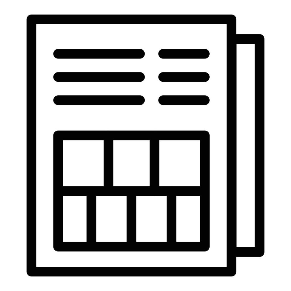 Business analysis icon, outline style vector