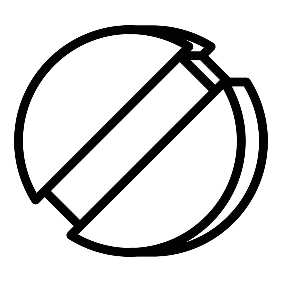 Cough lozenge icon, outline style vector