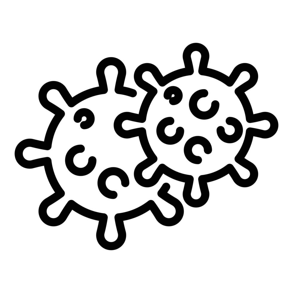 Covid virus icon, outline style vector