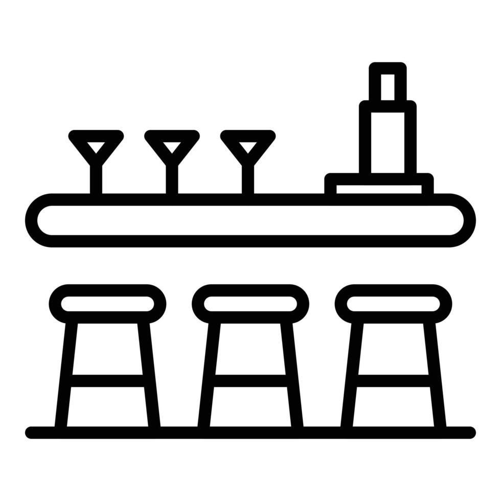 Restaurant counter icon, outline style vector