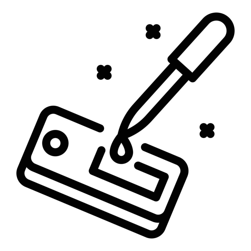 Detection covid icon, outline style vector