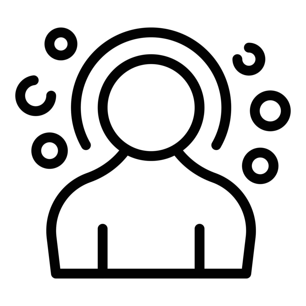 Immune system icon, outline style vector