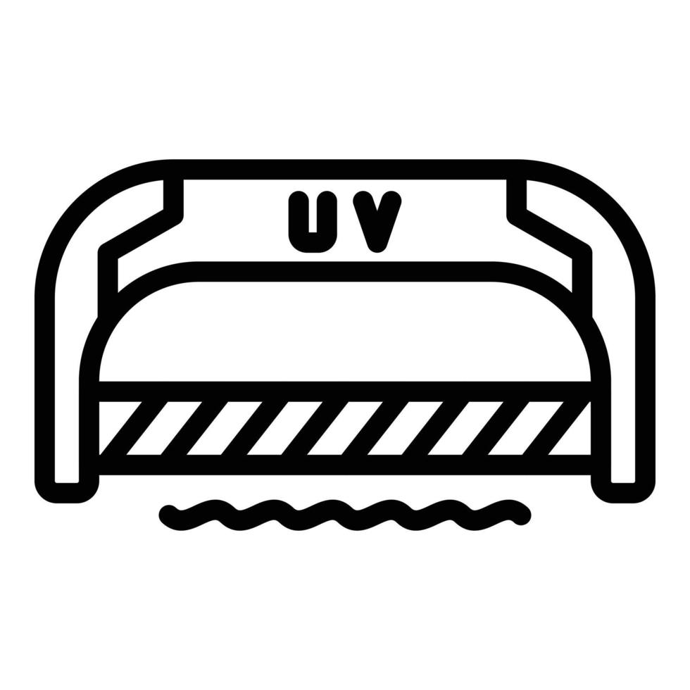 Uv dryer lamp icon, outline style vector