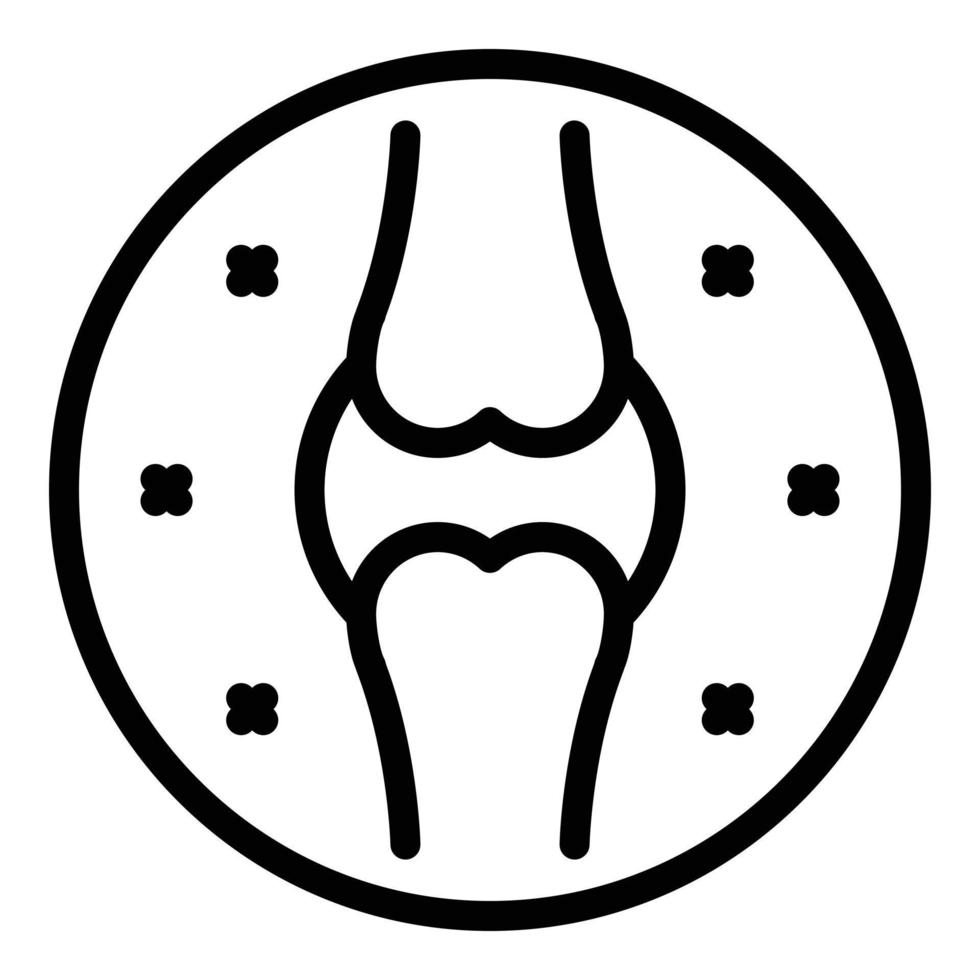 icono de osteoporosis, estilo de contorno vector