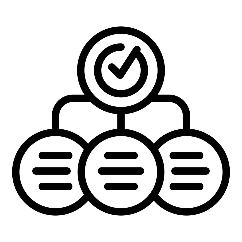 Sales scheme icon, outline style vector