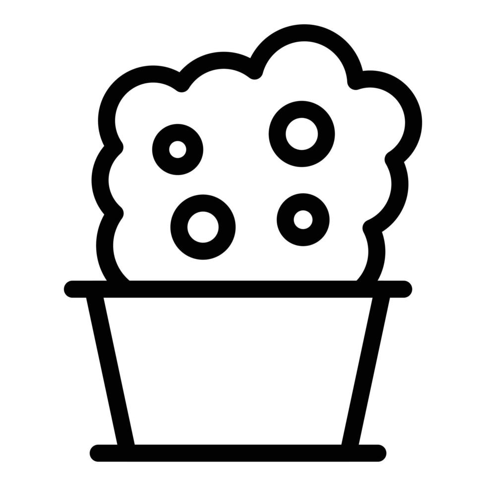 Room bush pot icon, outline style vector