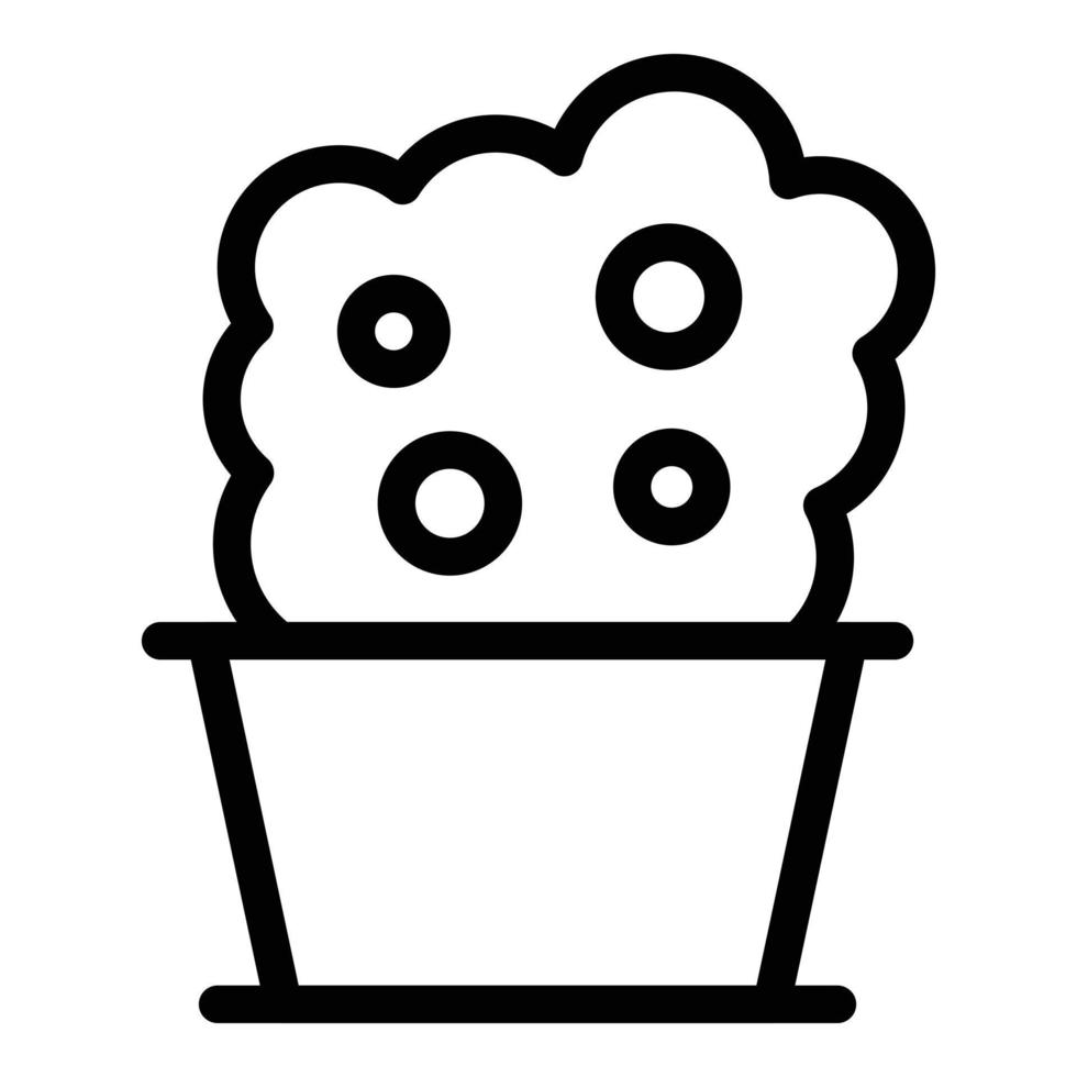 Room bush pot icon, outline style vector