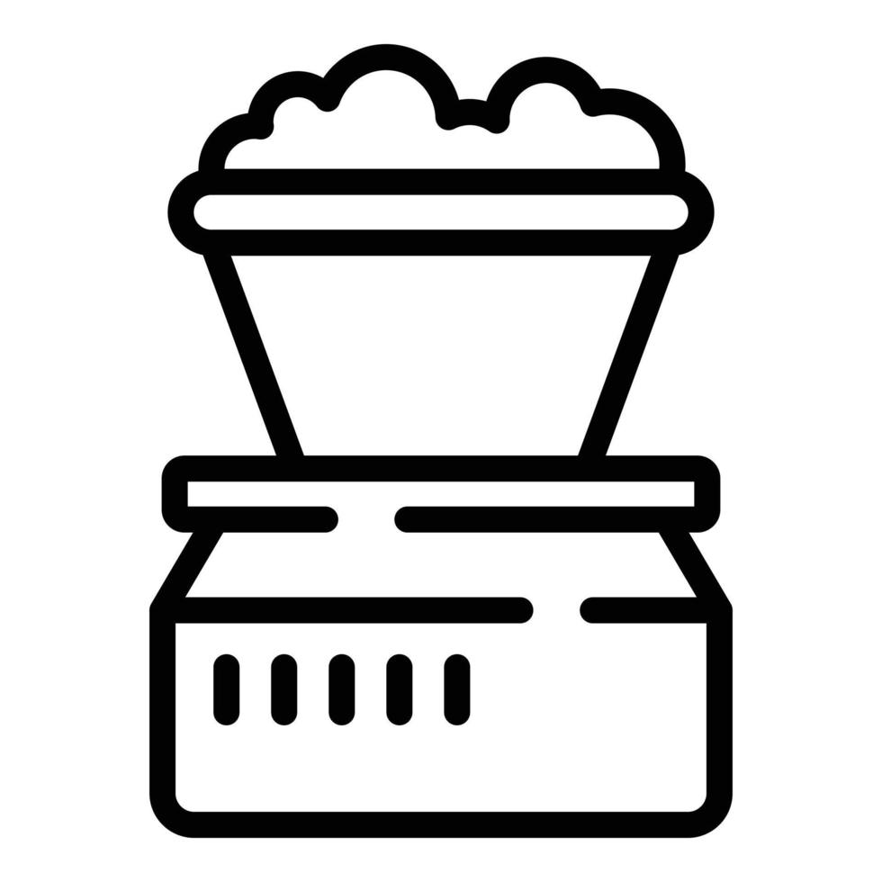 Cotton processing icon, outline style vector